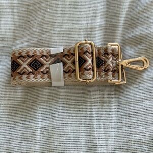 Geometric Patterned Strap with Gold Hardware